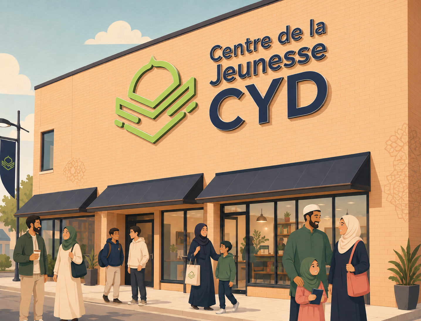 Illustration of a member using a benefit at a local partner counter